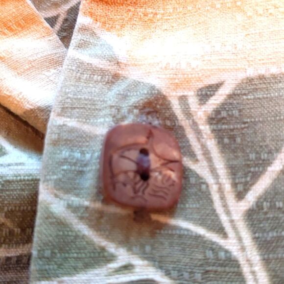 BAHAMA BAY Tropical Button Shirt Silk Green Island Beach Party SZ XL - Picture 4 of 6